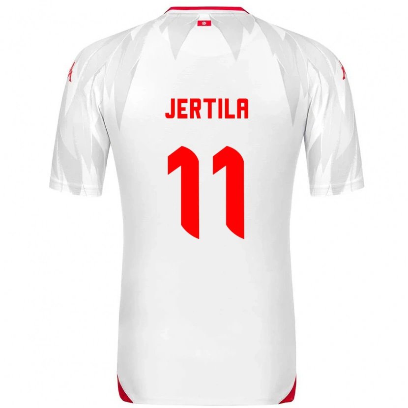 Danxen Hombre Camiseta Túnez Hedi Jertila #11 Blanco Rojo 1ª Equipación 26-28 La Camisa México