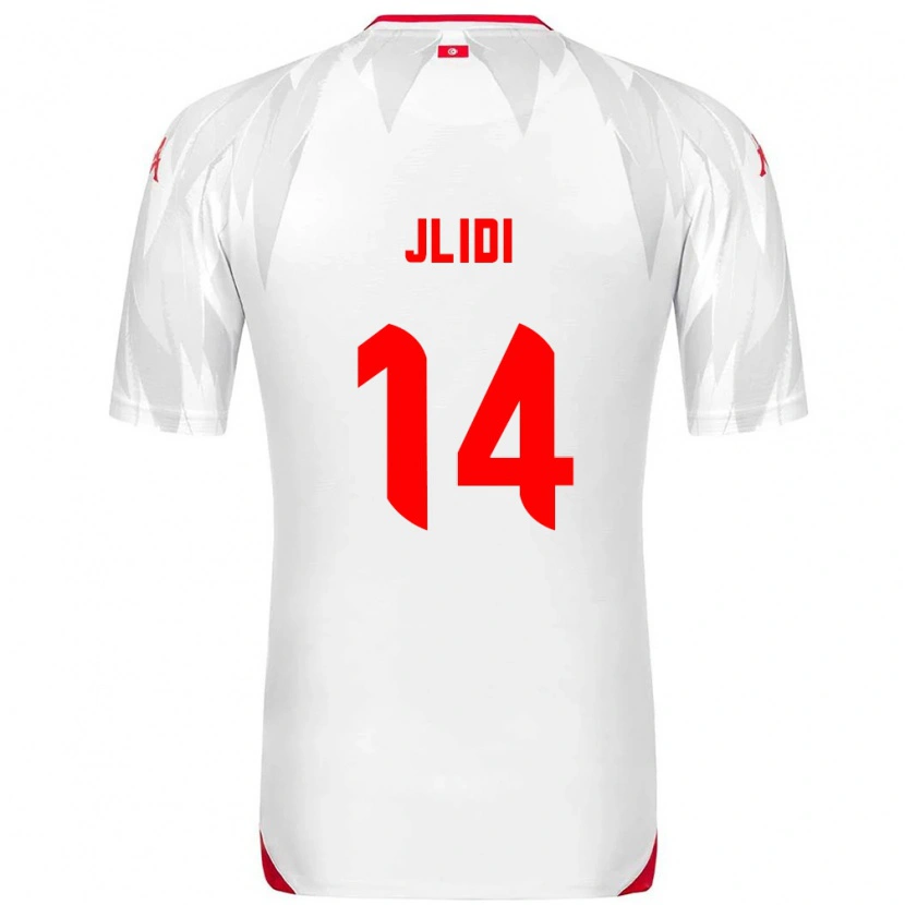 Danxen Hombre Camiseta Túnez Yahia Jlidi #14 Blanco Rojo 1ª Equipación 26-28 La Camisa México