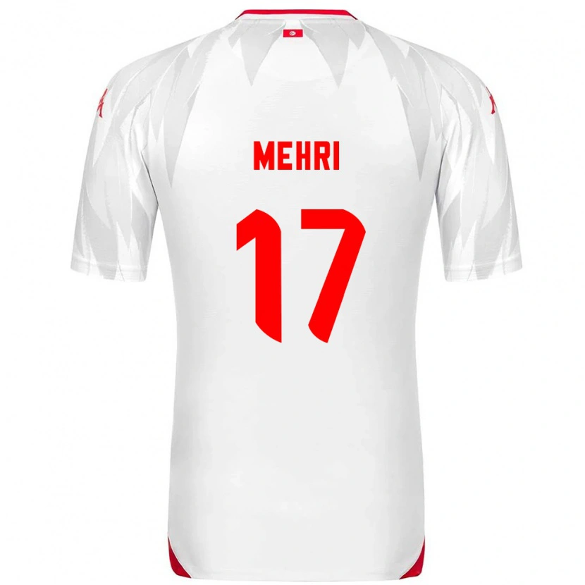 Danxen Hombre Camiseta Túnez Malek Mehri #17 Blanco Rojo 1ª Equipación 26-28 La Camisa México