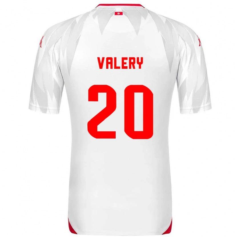 Danxen Hombre Camiseta Túnez Yan Valery #20 Blanco Rojo 1ª Equipación 26-28 La Camisa México