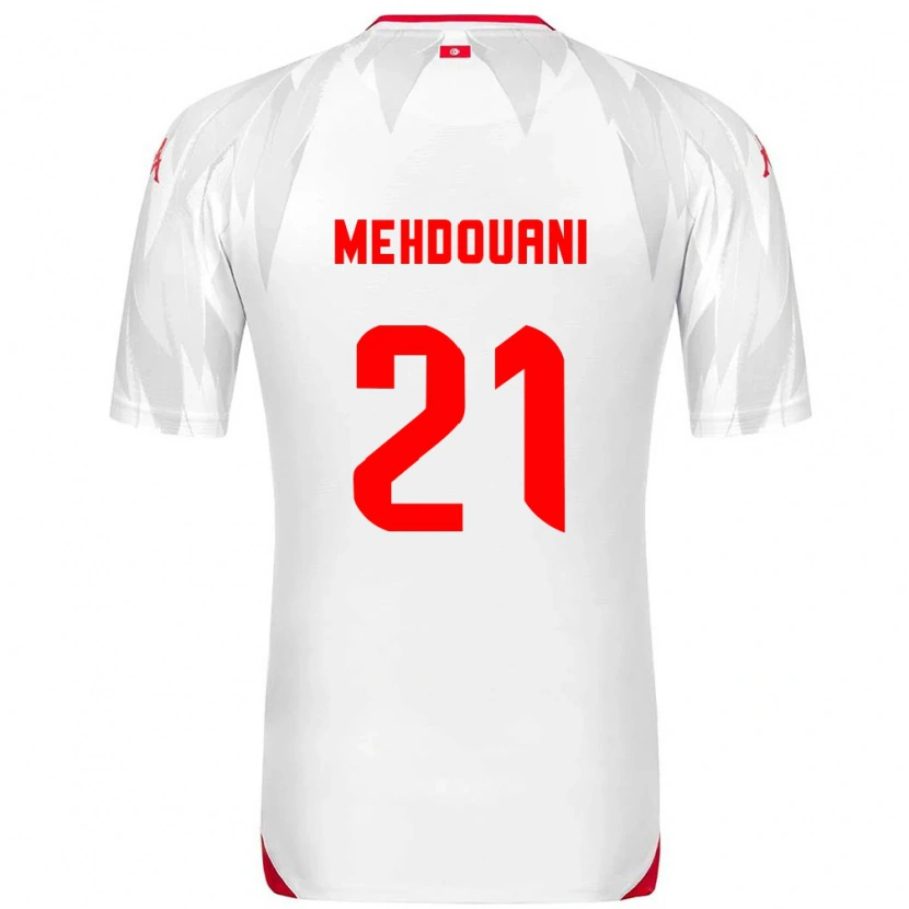 Danxen Hombre Camiseta Túnez Firas Mehdouani #21 Blanco Rojo 1ª Equipación 26-28 La Camisa México