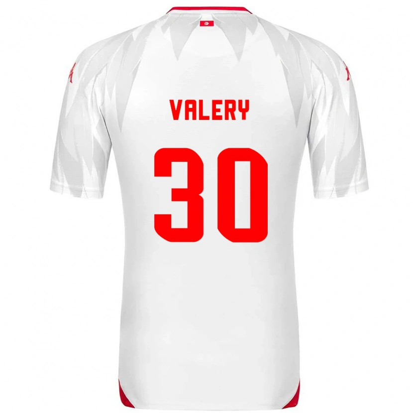 Danxen Hombre Camiseta Túnez Yann Valery #30 Blanco Rojo 1ª Equipación 26-28 La Camisa México