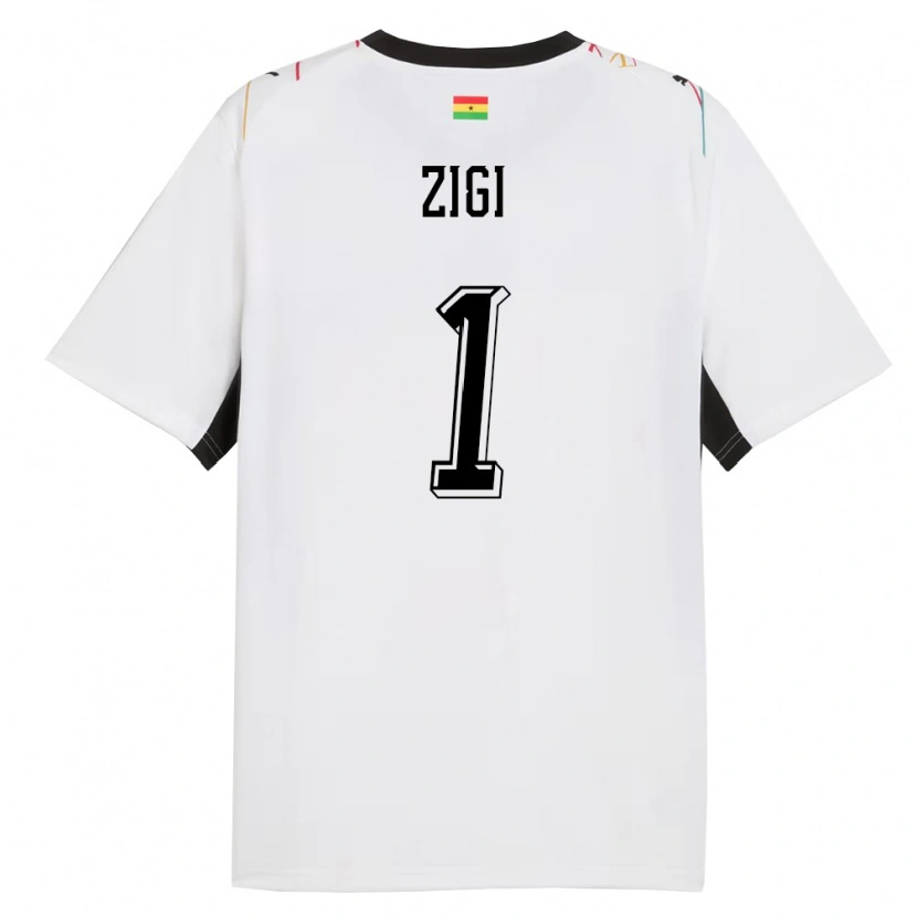 Danxen Hombre Camiseta Ghana Lawrence Ati Zigi #1 Blanco Negro Amarillo 1ª Equipación 26-28 La Camisa México