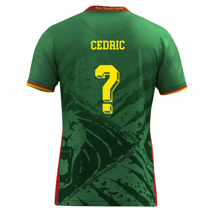 Danxen Hombre Camiseta Camerún Iván Cédric #0 Verde Amarillo Rojo 1ª Equipación 26-28 La Camisa México