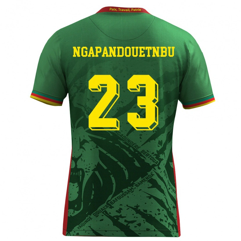 Danxen Hombre Camiseta Camerún Simon Ngapandouetnbu #23 Verde Amarillo Rojo 1ª Equipación 26-28 La Camisa México