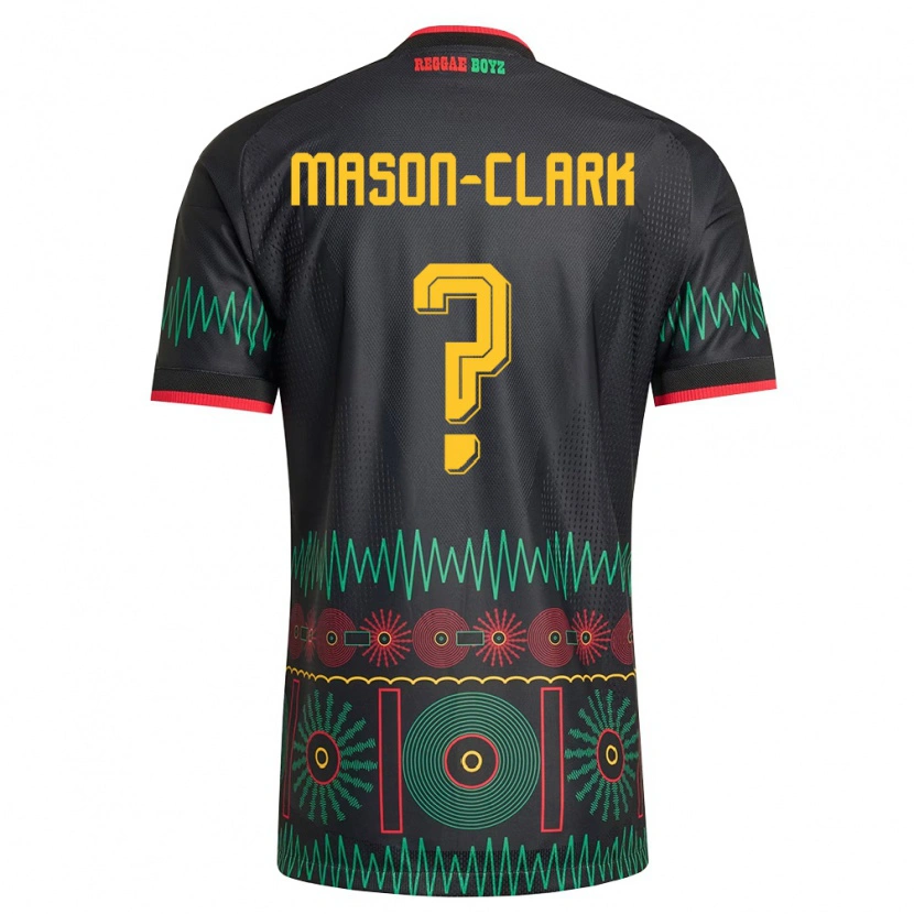 Danxen Hombre Camiseta Jamaica Ephron Mason-Clark #0 Negro Rojo Amarillo 2ª Equipación 26-28 La Camisa México
