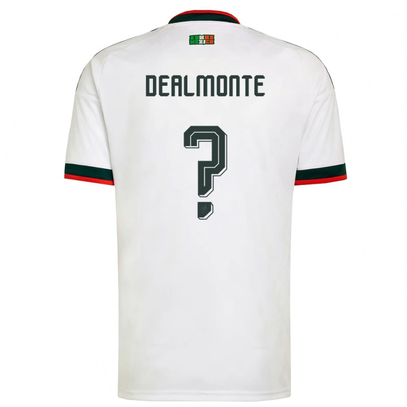Danxen Hombre Camiseta México Charly Dealmonte #0 Blanco Borgoña Verde 2ª Equipación 26-28 La Camisa México