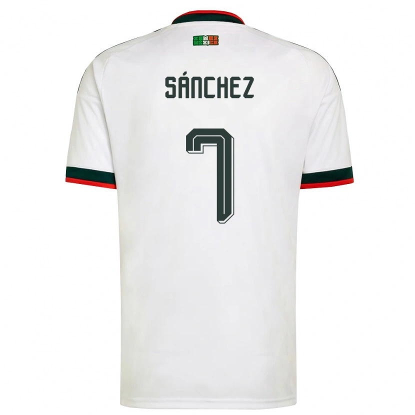 Danxen Hombre Camiseta México Maria Sanchez #7 Blanco Borgoña Verde 2ª Equipación 26-28 La Camisa México