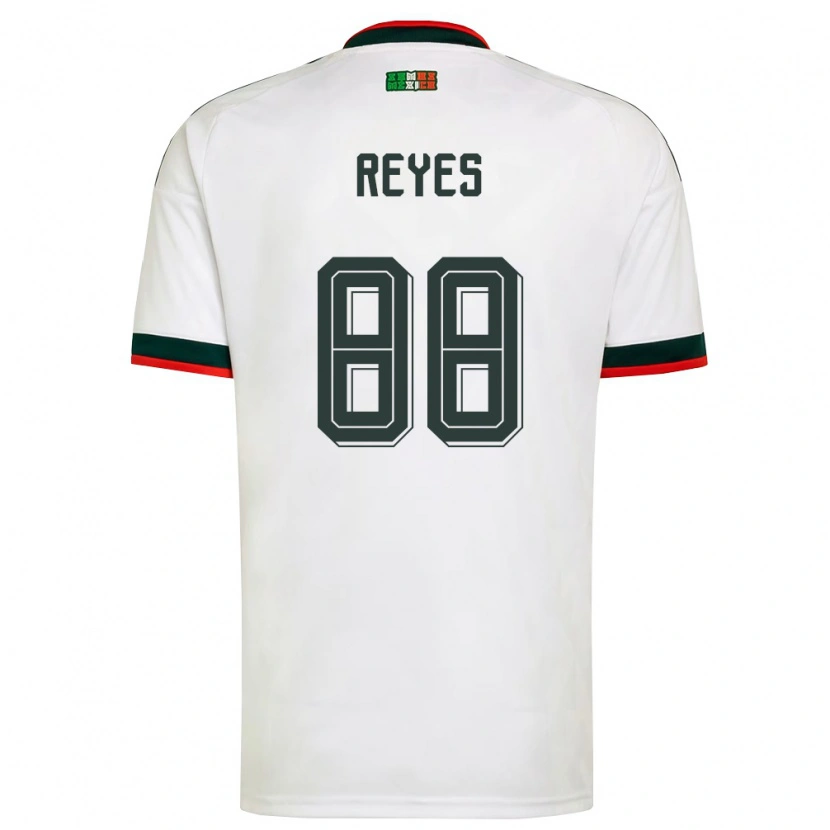 Danxen Hombre Camiseta México Maricarmen Reyes #88 Blanco Borgoña Verde 2ª Equipación 26-28 La Camisa México