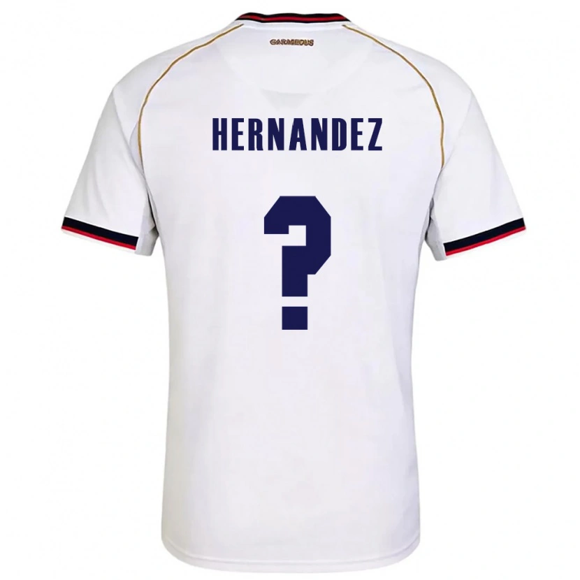 Danxen Hombre Camiseta Panamá Carlos Hernández #0 Blanco Rojo 2ª Equipación 26-28 La Camisa México