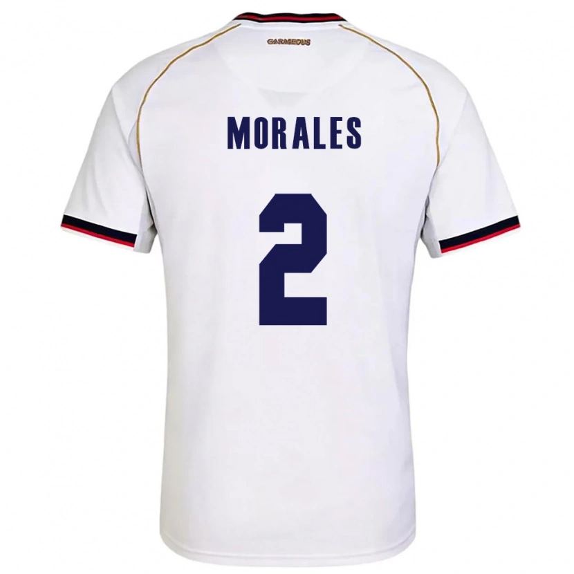 Danxen Hombre Camiseta Panamá Abdul Morales #2 Blanco Rojo 2ª Equipación 26-28 La Camisa México