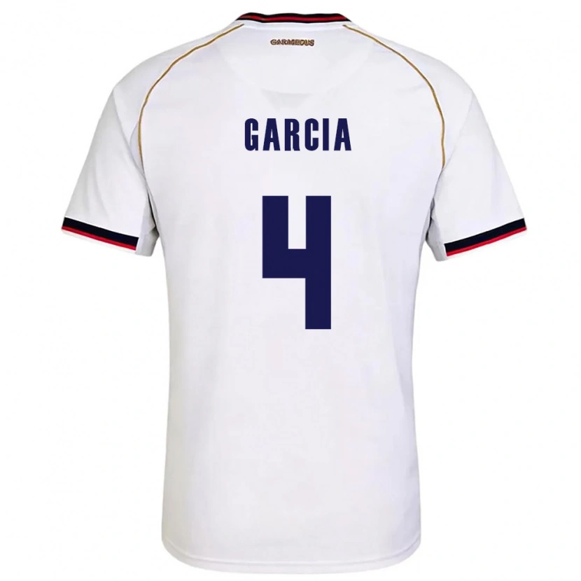 Danxen Hombre Camiseta Panamá Giancarlos García #4 Blanco Rojo 2ª Equipación 26-28 La Camisa México