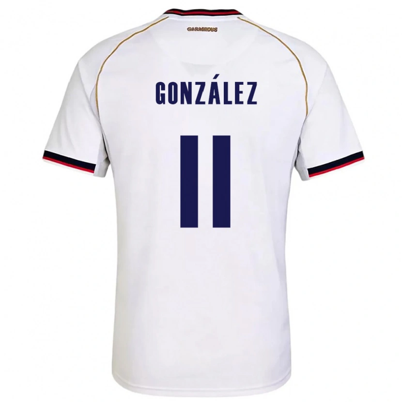 Danxen Hombre Camiseta Panamá Edmilson González #11 Blanco Rojo 2ª Equipación 26-28 La Camisa México
