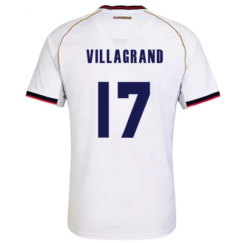 Danxen Hombre Camiseta Panamá Gabriela Villagrand #17 Blanco Rojo 2ª Equipación 26-28 La Camisa México