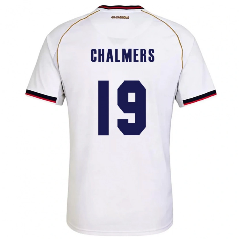 Danxen Hombre Camiseta Panamá Thiago Chalmers #19 Blanco Rojo 2ª Equipación 26-28 La Camisa México