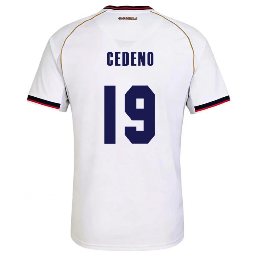 Danxen Hombre Camiseta Panamá Lineth Cedeño #19 Blanco Rojo 2ª Equipación 26-28 La Camisa México