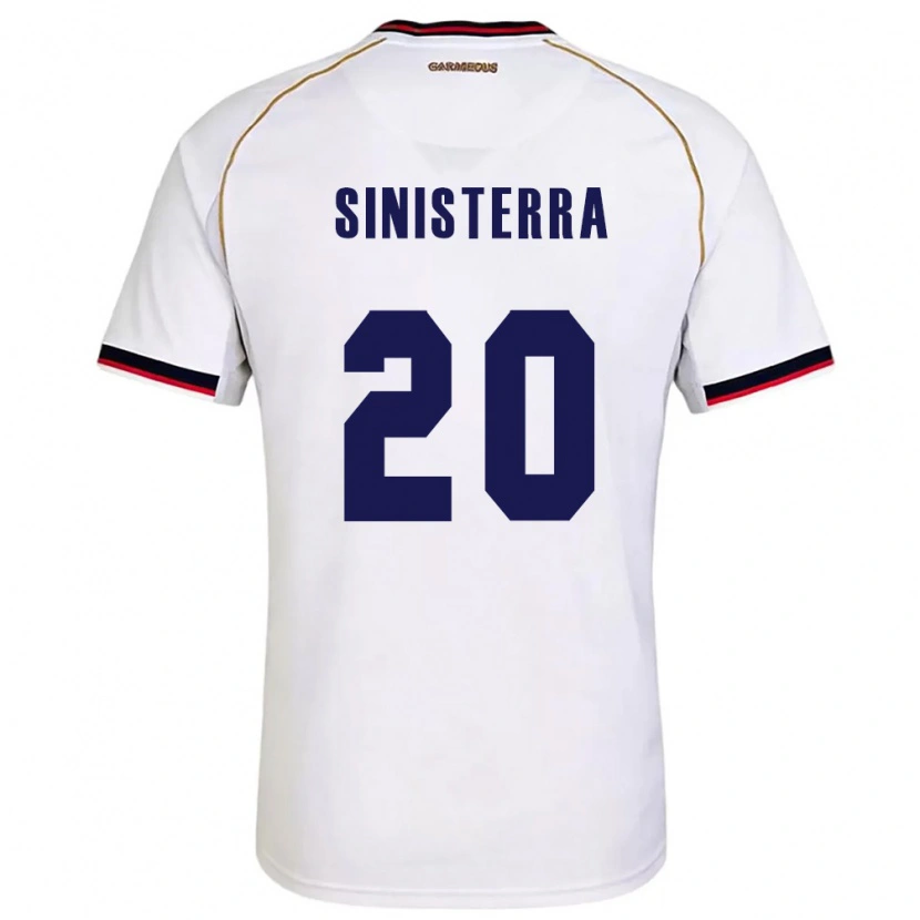 Danxen Hombre Camiseta Panamá Carlos Sinisterra #20 Blanco Rojo 2ª Equipación 26-28 La Camisa México