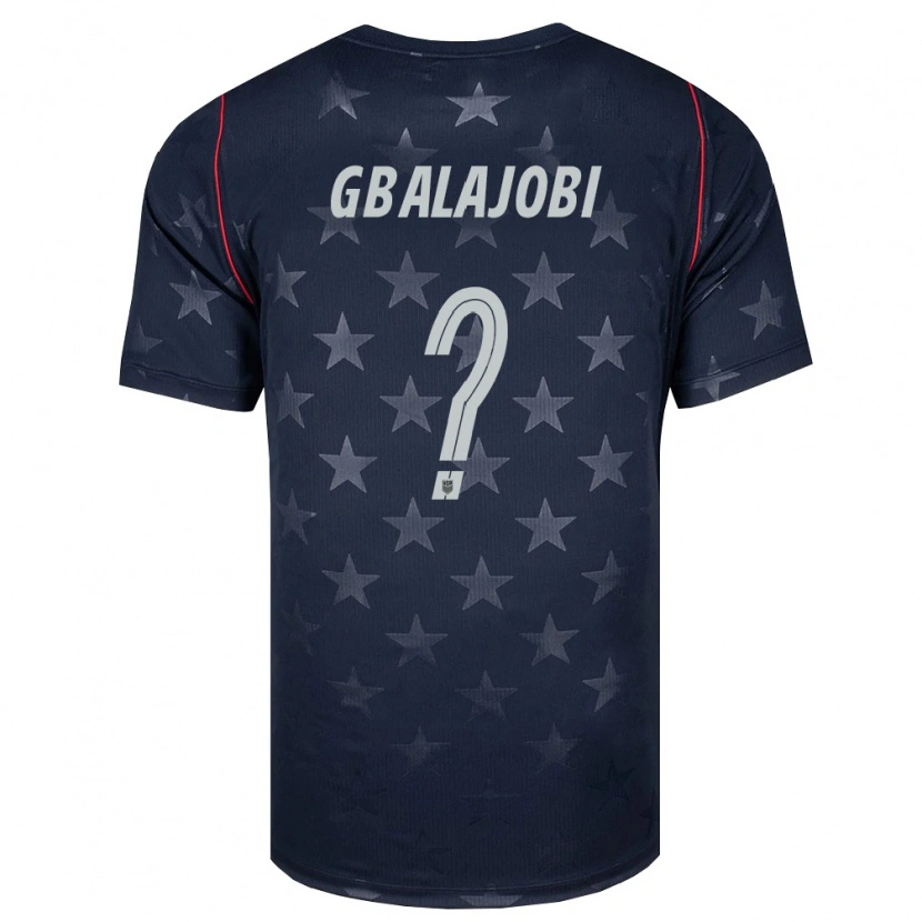 Danxen Hombre Camiseta Estados Unidos Olatimoni Gbalajobi #0 Negro Blanco Rojo 2ª Equipación 26-28 La Camisa México