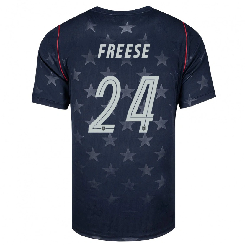Danxen Hombre Camiseta Estados Unidos Matt Freese #24 Negro Blanco Rojo 2ª Equipación 26-28 La Camisa México