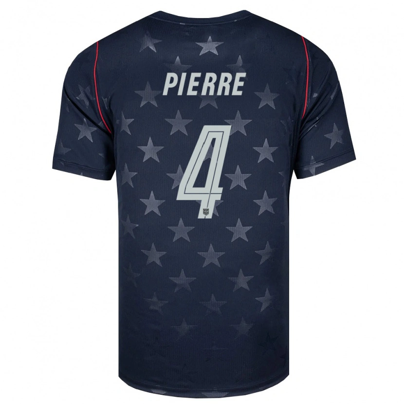Danxen Hombre Camiseta Estados Unidos Neil Pierre #4 Negro Blanco Rojo 2ª Equipación 26-28 La Camisa México