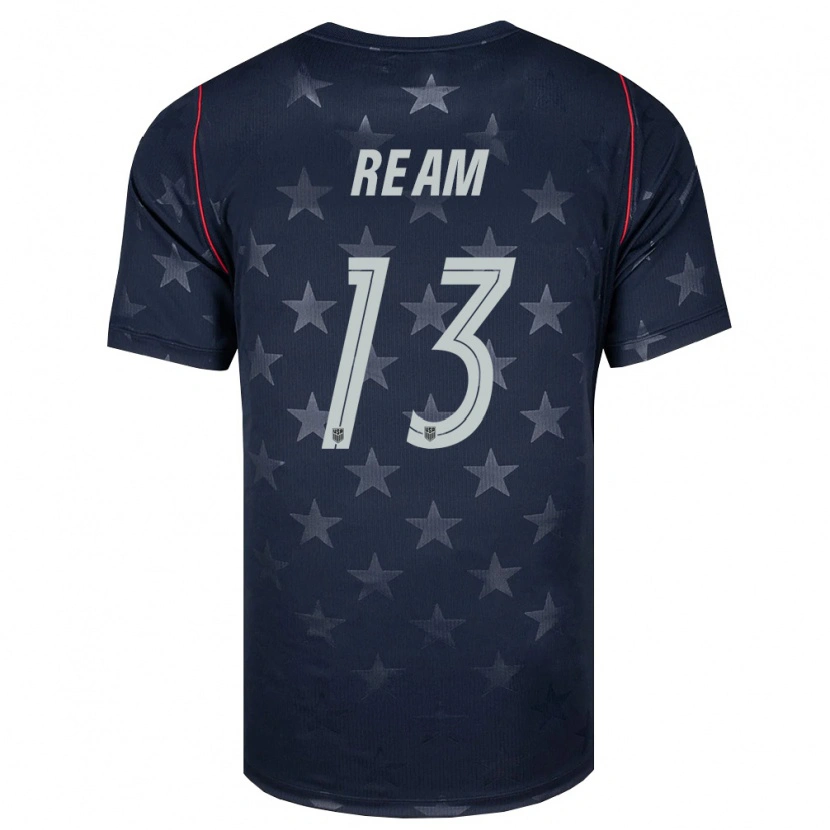 Danxen Hombre Camiseta Estados Unidos Tim Ream #13 Negro Blanco Rojo 2ª Equipación 26-28 La Camisa México