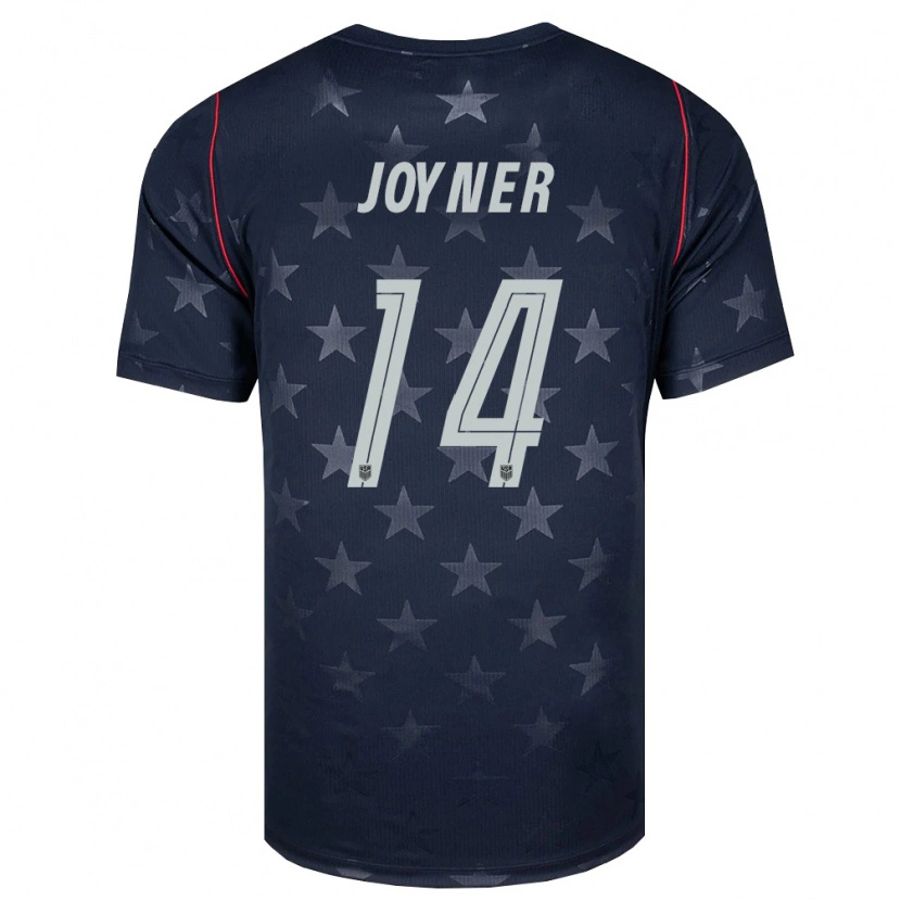 Danxen Hombre Camiseta Estados Unidos Mykhi Joyner #14 Negro Blanco Rojo 2ª Equipación 26-28 La Camisa México