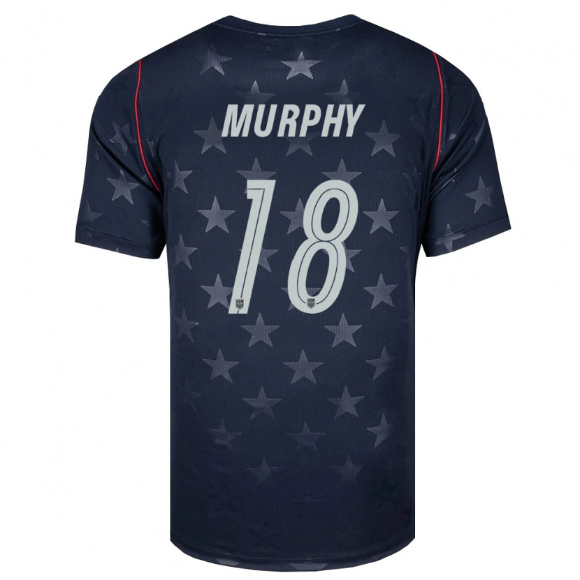 Danxen Hombre Camiseta Estados Unidos Casey Murphy #18 Negro Blanco Rojo 2ª Equipación 26-28 La Camisa México