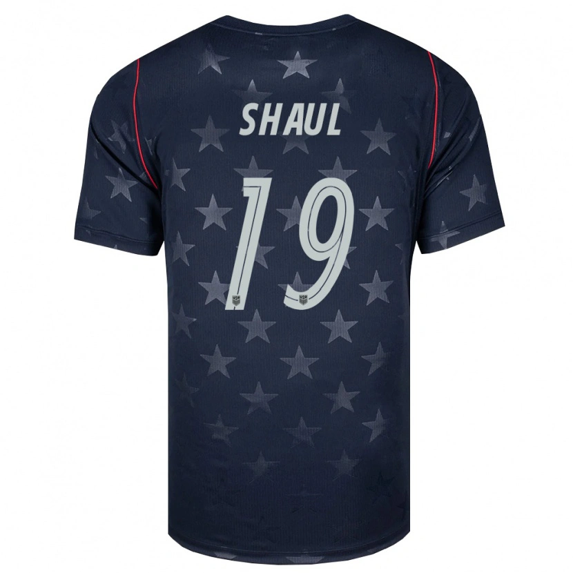 Danxen Hombre Camiseta Estados Unidos Ian Shaul #19 Negro Blanco Rojo 2ª Equipación 26-28 La Camisa México