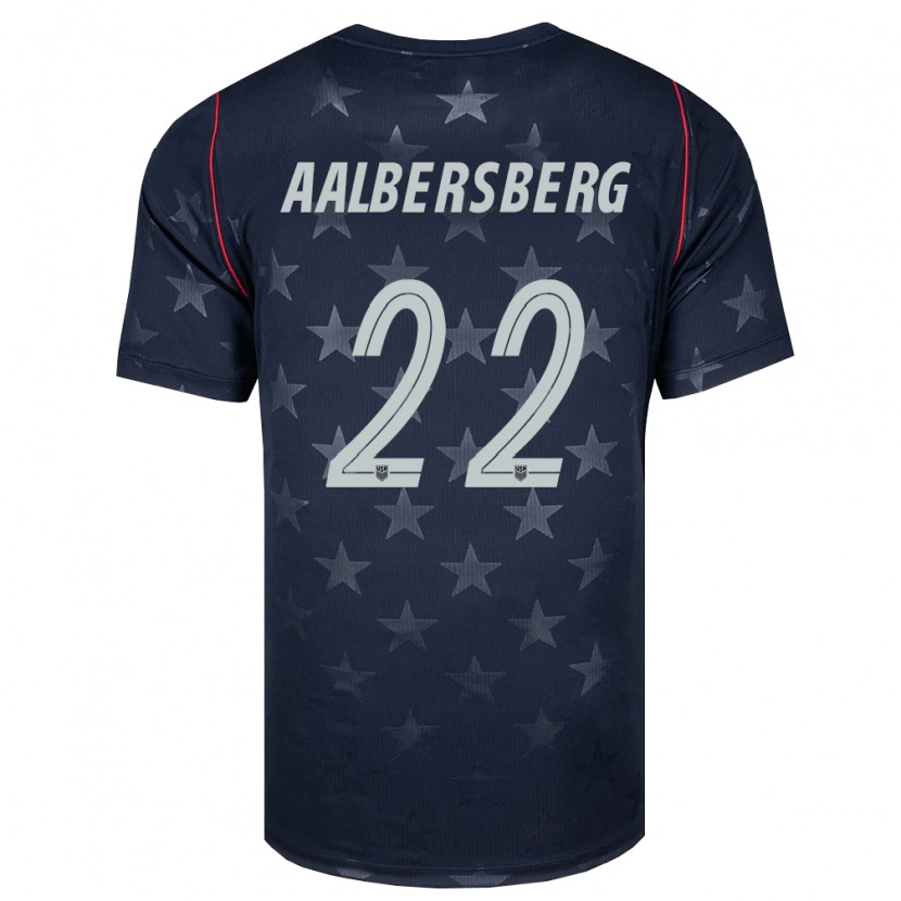 Danxen Hombre Camiseta Estados Unidos Miles Aalbersberg #22 Negro Blanco Rojo 2ª Equipación 26-28 La Camisa México