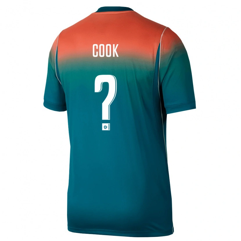 Danxen Hombre Camiseta Australia Robbie Cook #0 Verde Rosa 2ª Equipación 26-28 La Camisa México