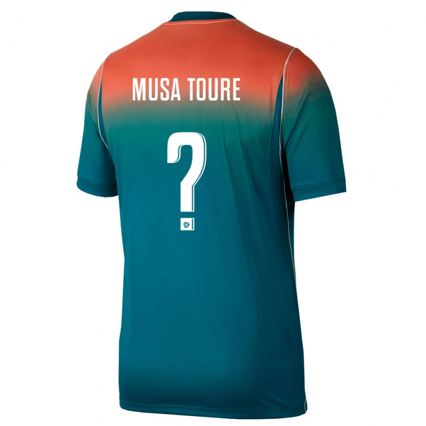 Danxen Hombre Camiseta Australia Musa Toure #0 Verde Rosa 2ª Equipación 26-28 La Camisa México