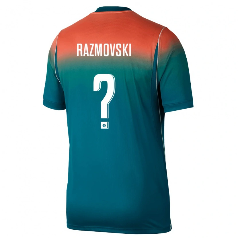 Danxen Hombre Camiseta Australia Kayne Razmovski #0 Verde Rosa 2ª Equipación 26-28 La Camisa México