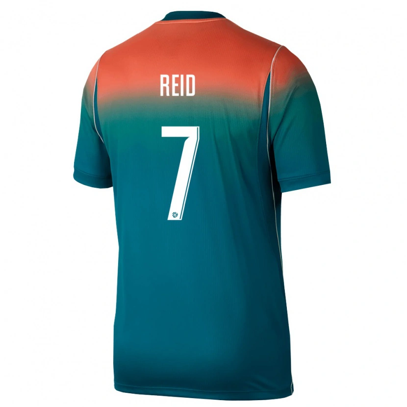 Danxen Hombre Camiseta Australia Ashton Reid #7 Verde Rosa 2ª Equipación 26-28 La Camisa México