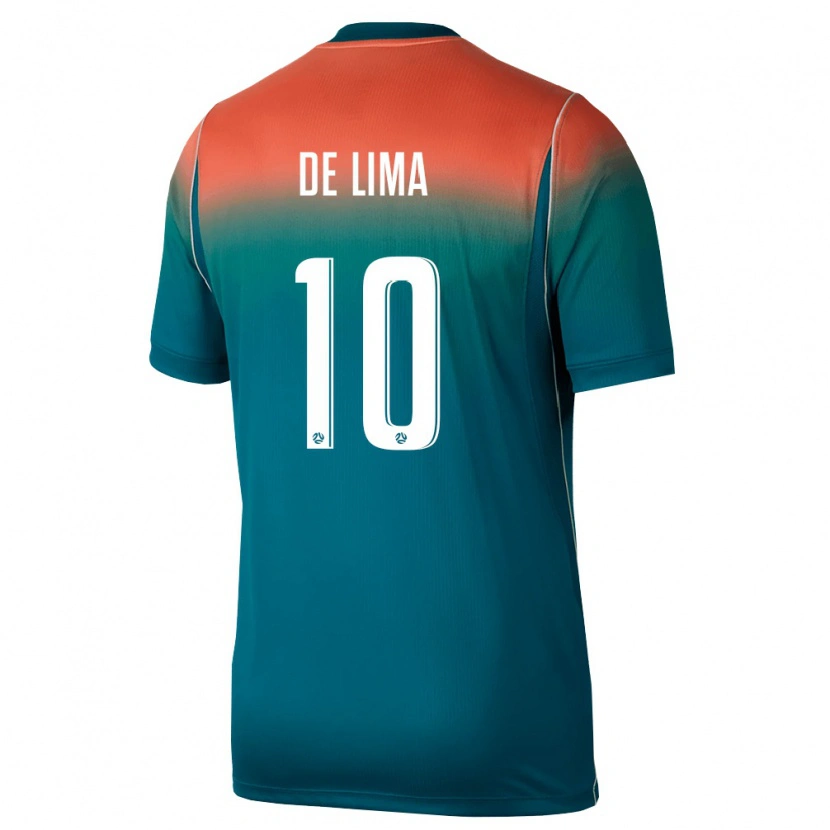 Danxen Hombre Camiseta Australia Arthur De Lima #10 Verde Rosa 2ª Equipación 26-28 La Camisa México
