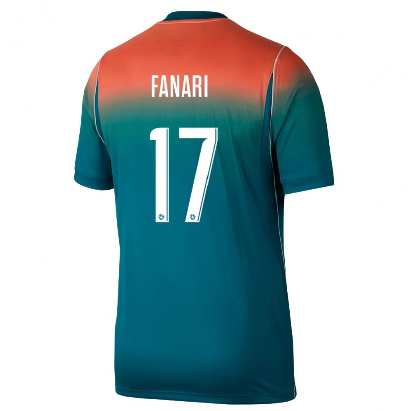 Danxen Hombre Camiseta Australia Leonardo Fanari #17 Verde Rosa 2ª Equipación 26-28 La Camisa México