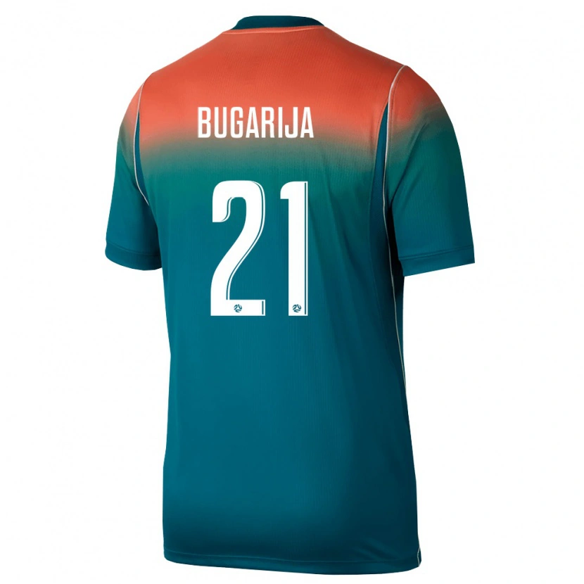 Danxen Hombre Camiseta Australia Adam Bugarija #21 Verde Rosa 2ª Equipación 26-28 La Camisa México