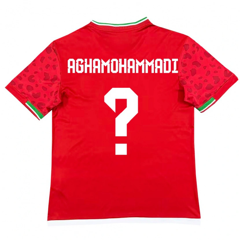 Danxen Hombre Camiseta Irán Mehrdad Aghamohammadi #0 Rojo Blanco 2ª Equipación 26-28 La Camisa México