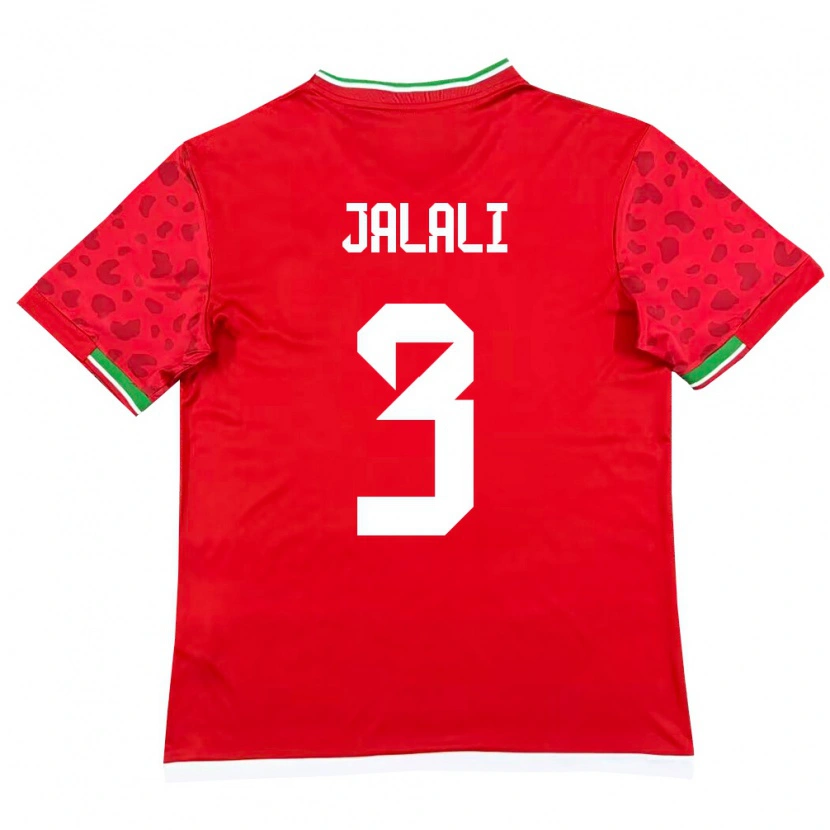 Danxen Hombre Camiseta Irán Ahmadreza Jalali #3 Rojo Blanco 2ª Equipación 26-28 La Camisa México