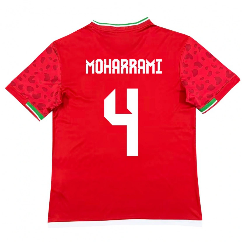 Danxen Hombre Camiseta Irán Mohammadreza Moharrami #4 Rojo Blanco 2ª Equipación 26-28 La Camisa México