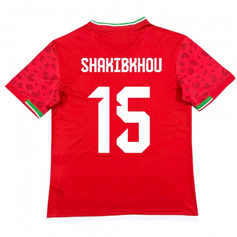 Danxen Hombre Camiseta Irán Mohammadreza Shakibkhou #15 Rojo Blanco 2ª Equipación 26-28 La Camisa México