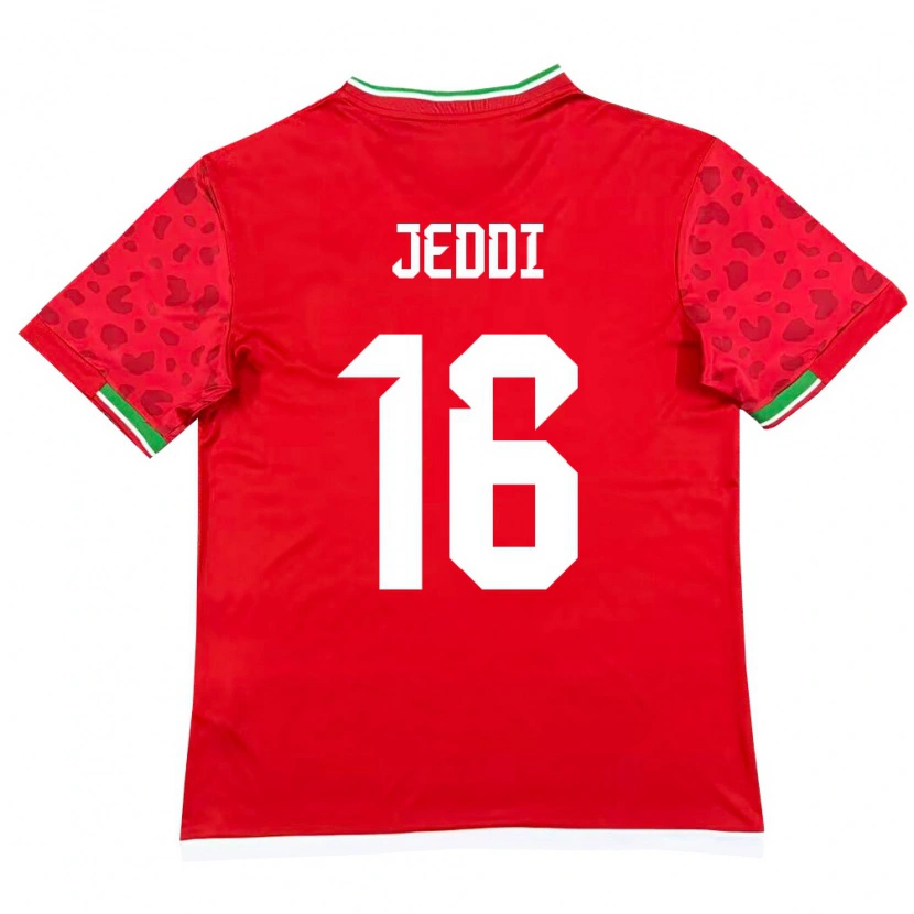 Danxen Hombre Camiseta Irán Amirreza Jeddi #16 Rojo Blanco 2ª Equipación 26-28 La Camisa México