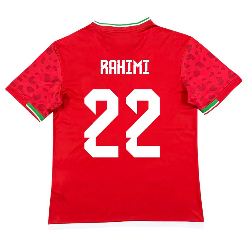 Danxen Hombre Camiseta Irán Farzad Rahimi #22 Rojo Blanco 2ª Equipación 26-28 La Camisa México