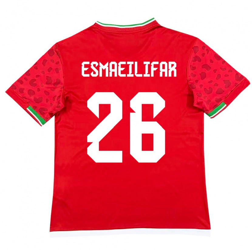 Danxen Hombre Camiseta Irán Danial Esmaeilifar #26 Rojo Blanco 2ª Equipación 26-28 La Camisa México