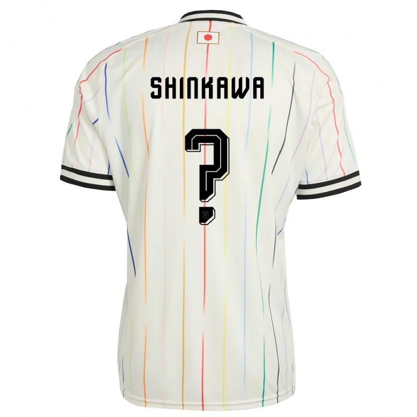 Danxen Hombre Camiseta Japón Shion Shinkawa #0 Blanco Negro 2ª Equipación 26-28 La Camisa México