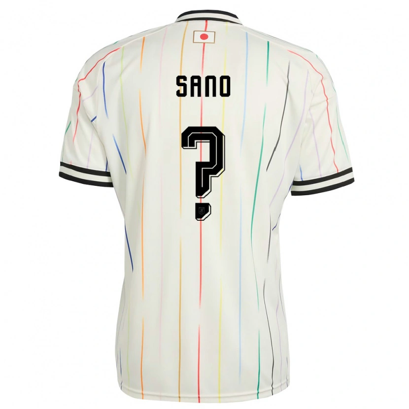 Danxen Hombre Camiseta Japón Kodai Sano #0 Blanco Negro 2ª Equipación 26-28 La Camisa México