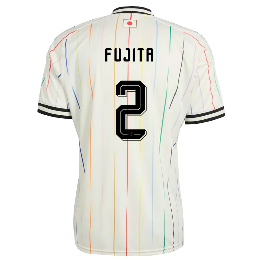 Danxen Hombre Camiseta Japón Asuto Fujita #2 Blanco Negro 2ª Equipación 26-28 La Camisa México