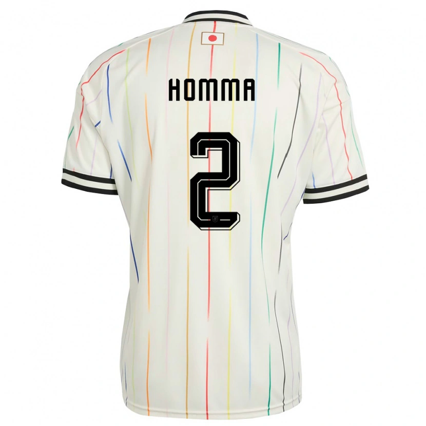 Danxen Hombre Camiseta Japón Justin Homma #2 Blanco Negro 2ª Equipación 26-28 La Camisa México