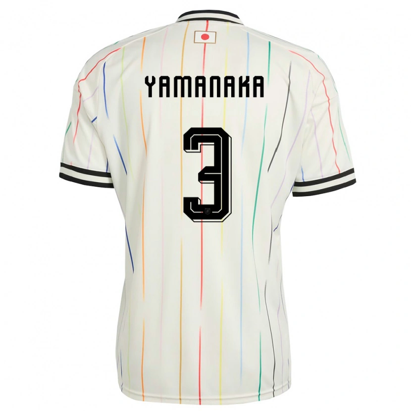Danxen Hombre Camiseta Japón Yuki Yamanaka #3 Blanco Negro 2ª Equipación 26-28 La Camisa México