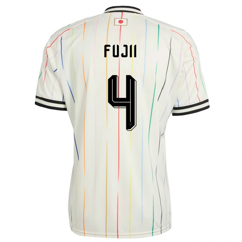 Danxen Hombre Camiseta Japón Shota Fujii #4 Blanco Negro 2ª Equipación 26-28 La Camisa México