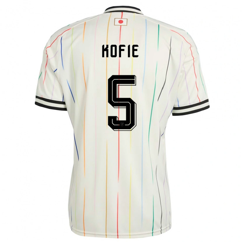 Danxen Hombre Camiseta Japón Shota Kofie #5 Blanco Negro 2ª Equipación 26-28 La Camisa México